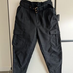 Banana Republic Black Ankle Cropped Pants Relaxed Fit